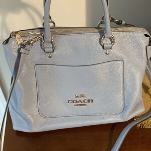 Coach Light Blue Leather Handbag